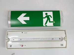 LED Emergency Rechargeable Battery Bulkhead Lamp with Pictogram to Exit