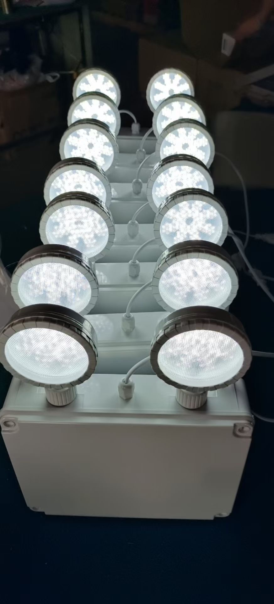 LED Rechargeable Battery Emergency Waterproof 2X10W Twin Head Lamp