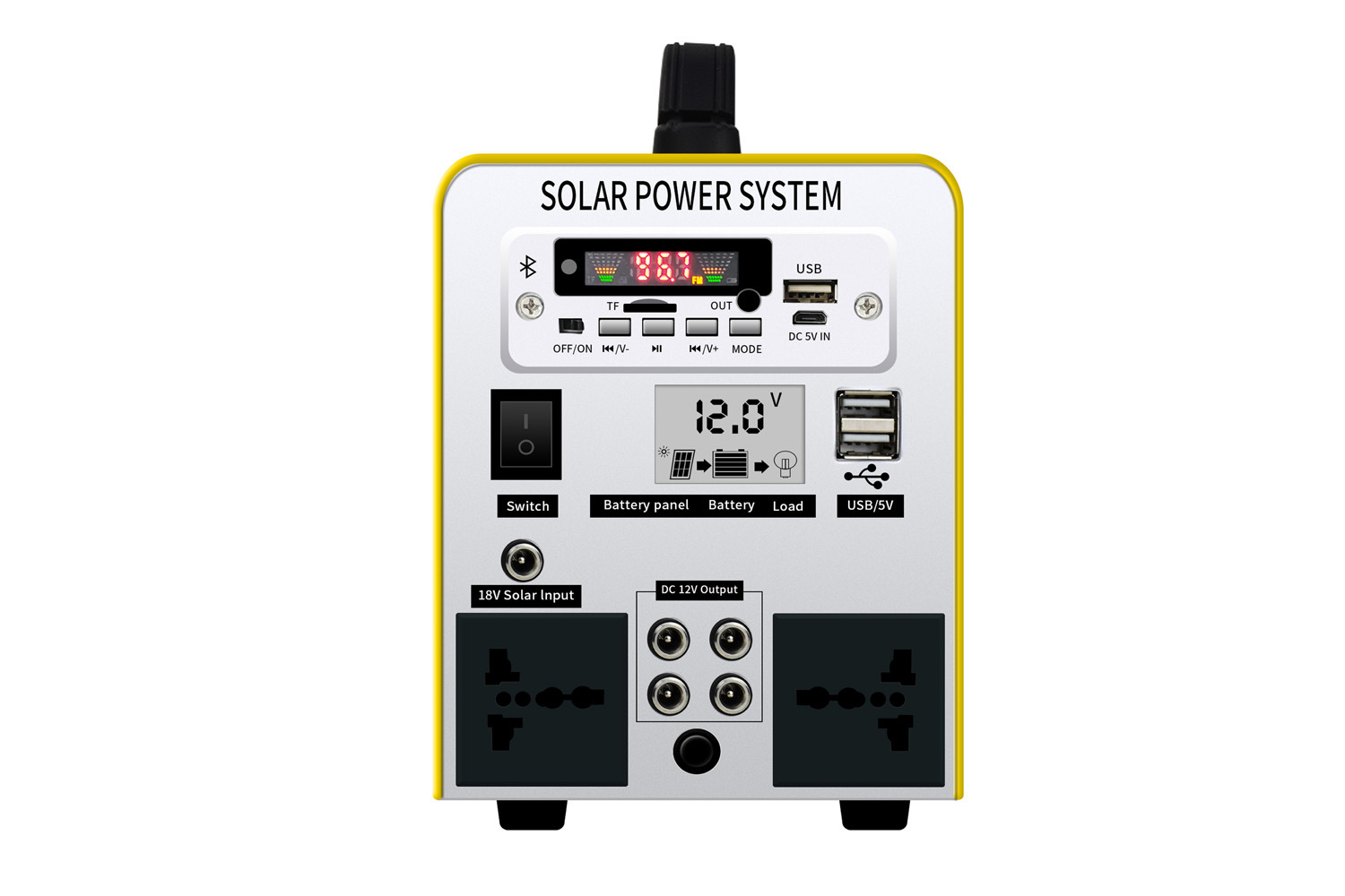 Outdoor Solar Energy Storage Power Supply Power Station Bluetooth Inverter Remote Control 80ah / 135ah