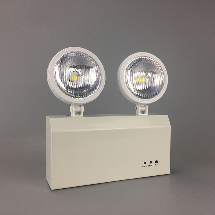 LED Emergency Twin Head Light with Back-up Battery for Fire Emergency 